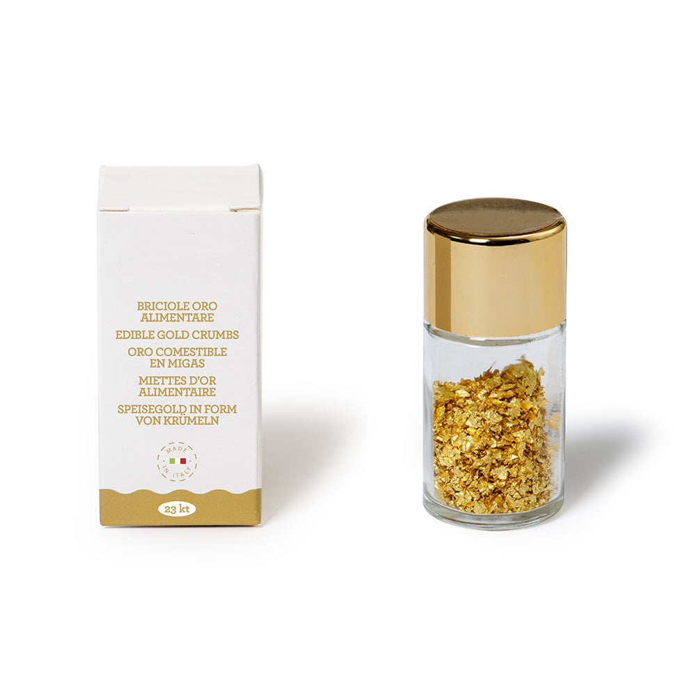 Edible Gold Crumbs – 23K Genuine, 125mg - Canadian Distribution - Ships Free Within Canada on Orders Above CAD $199