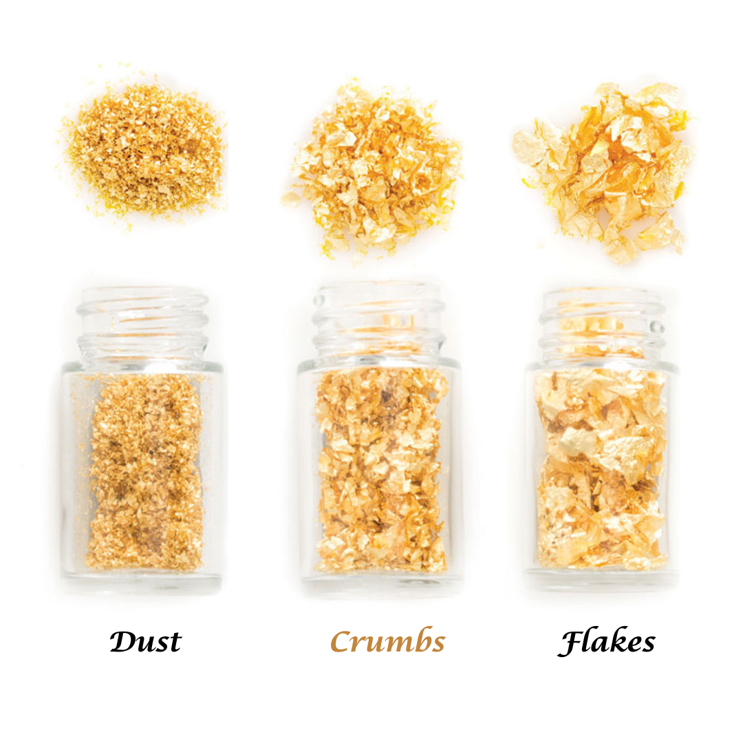 Edible Gold Crumbs – 23K Genuine, 125mg - Canadian Distribution - Ships Free Within Canada on Orders Above CAD $199
