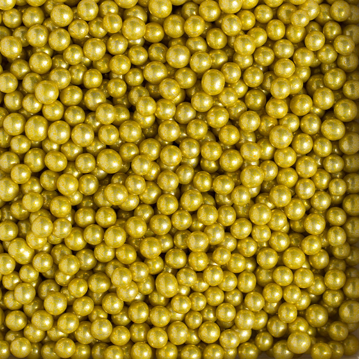 Perles de sucre or métallique, 5 mm - Distribution canadienne - Livraison gratuite au Canada pour les commandes de plus de 199 CAD