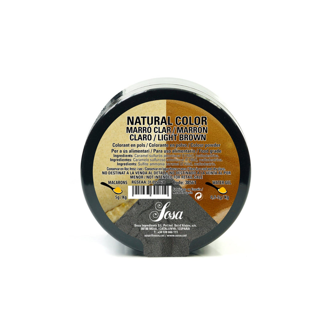 SOSA Pale Brown Natural Water-Soluble Food Colouring Powder - 700g