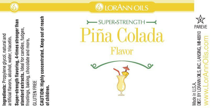 Pina Colada Flavoring - Super Strength Flavor 1 oz., 16 oz., 1 Gallon, 5 Gallons