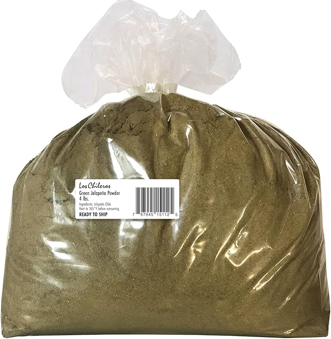 Green Jalapeno Powder - 4 Lb. Bulk Bag - Los Chileros - Canadian Distribution