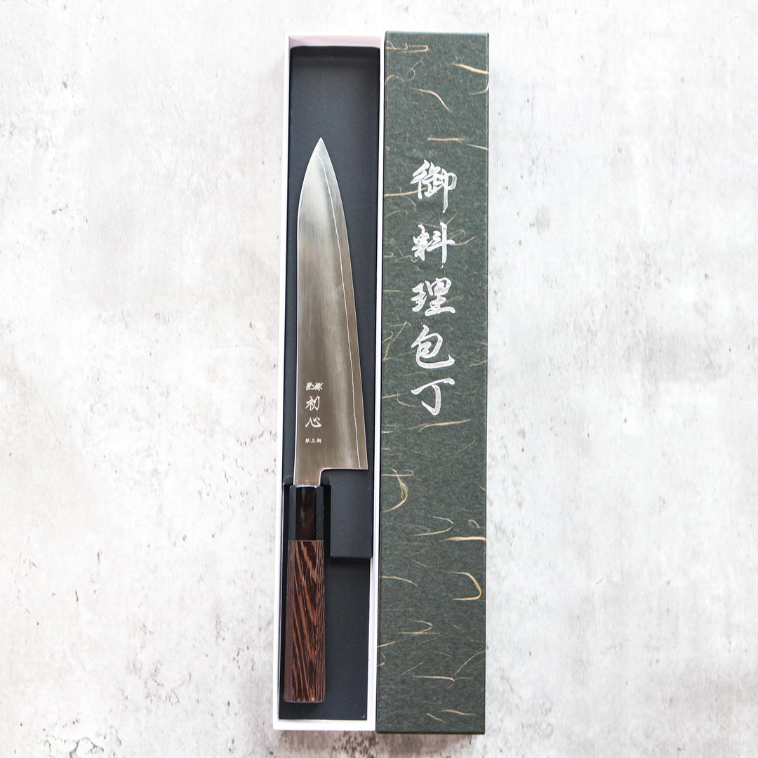 Hatsukokoro Ginsou Gyuto 215 mm (Manche Wengé) 