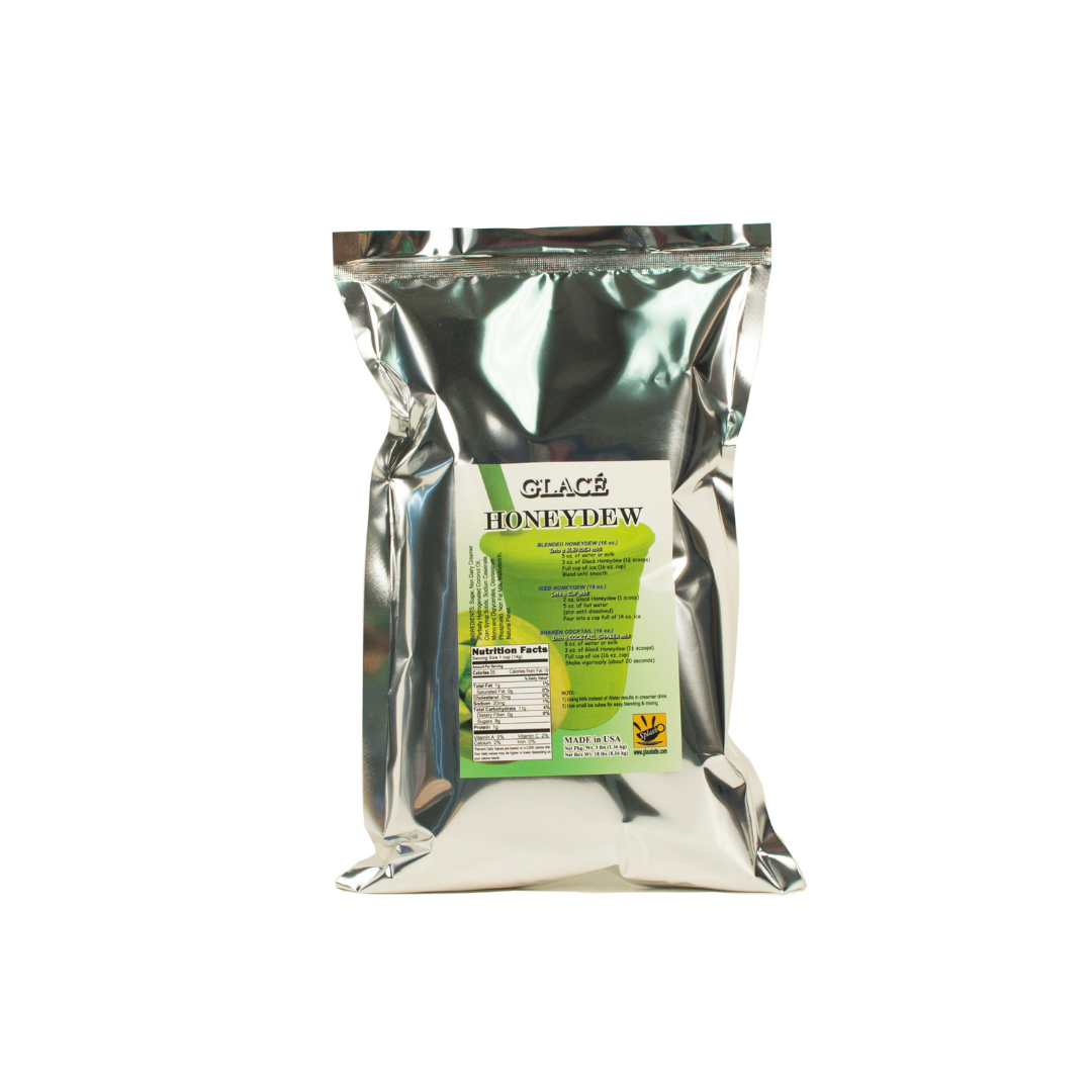 Honeydew 4 in 1 Mix for Bubble Tea, Smoothies, Lattes and Frappes, 3 lbs. Bag (Case 6 x 3 lbs. Bags) - Made in the USA