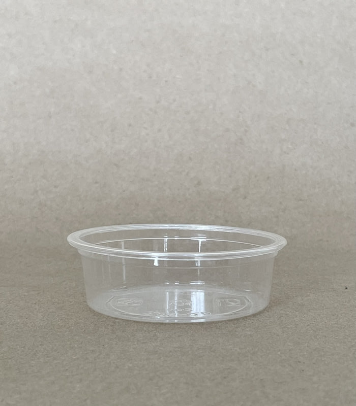 Portion Cup Clear PLA 76mm - 2/4 oz - 1000cs BPI - Disposable Take Away Food Packaging - Canadian Distribution