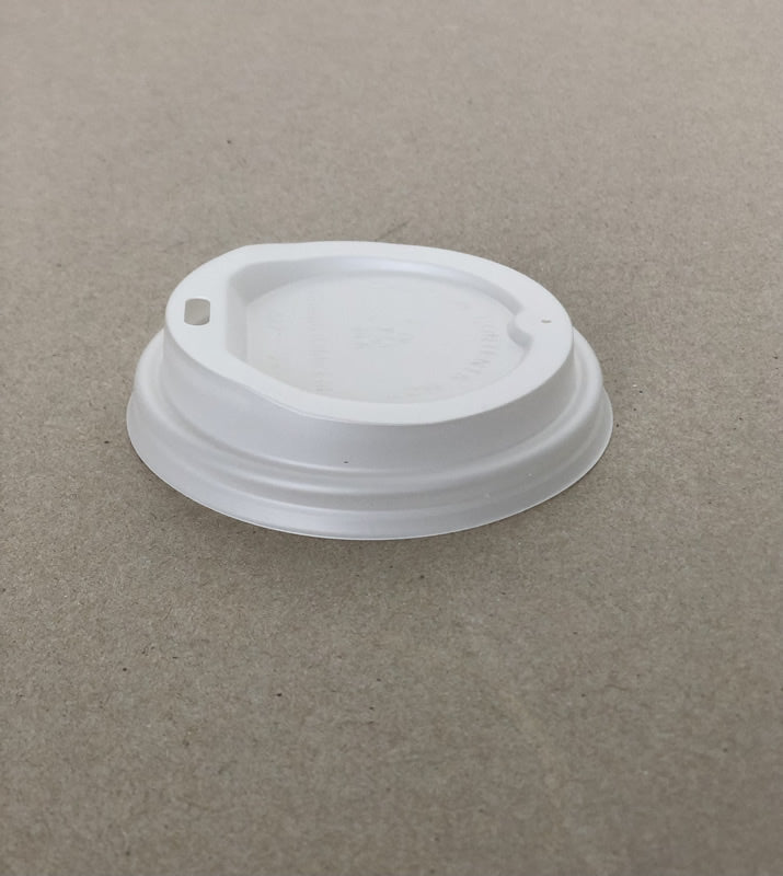 Sip White PLA Compostable Hot Cup Lid - 4/6/8/10-20 oz - 1000cs BPI