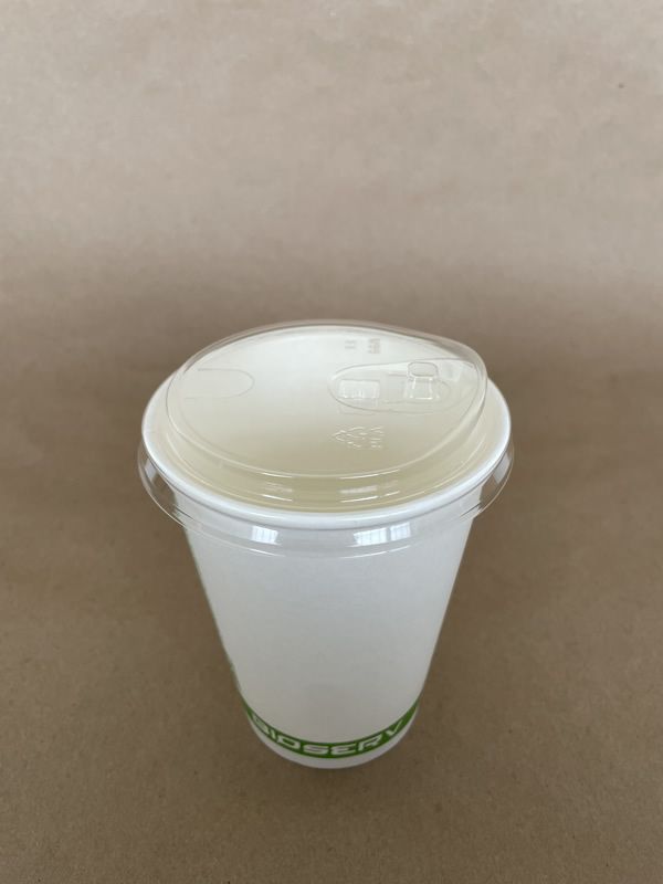 PLA Sip Tab Cold Cup Lid 90mm 1000cs BPI - Disposable Take Away Food Packaging - Canadian Distribution