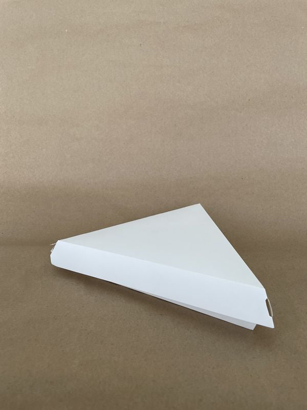 10" White Triangle Pizza Slice Clamshell 250cs