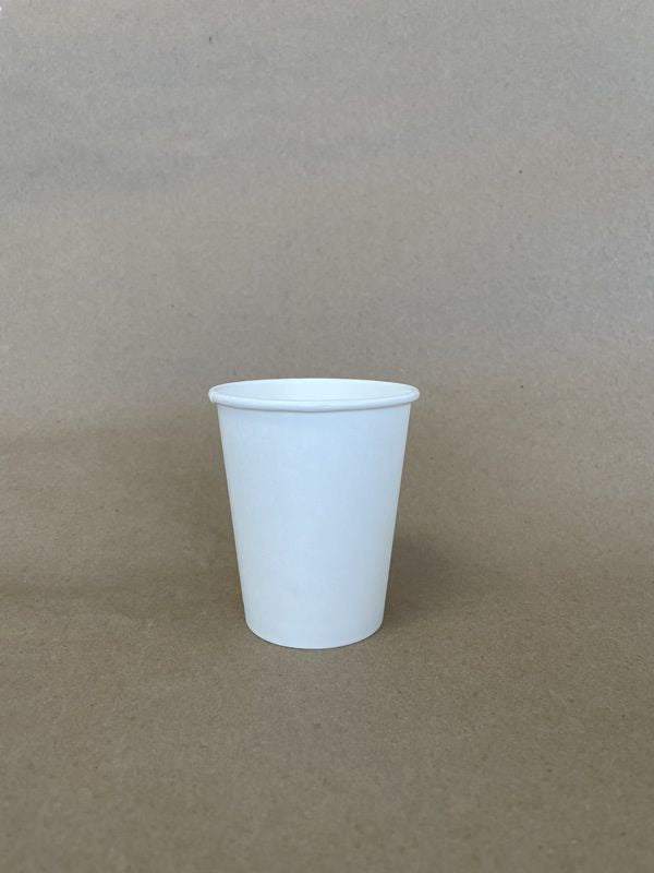 White Plain Single Wall Hot Cup - 8/12/16 oz - 1000cs BPI - Disposable Take Away Food Packaging - Canadian Distribution