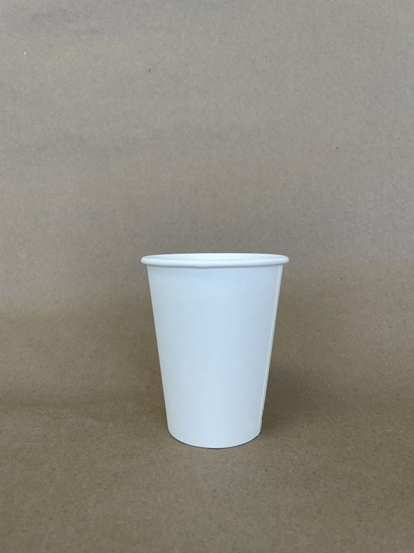 White Plain Single Wall Hot Cup - 8/12/16 oz - 1000cs BPI - Disposable Take Away Food Packaging - Canadian Distribution