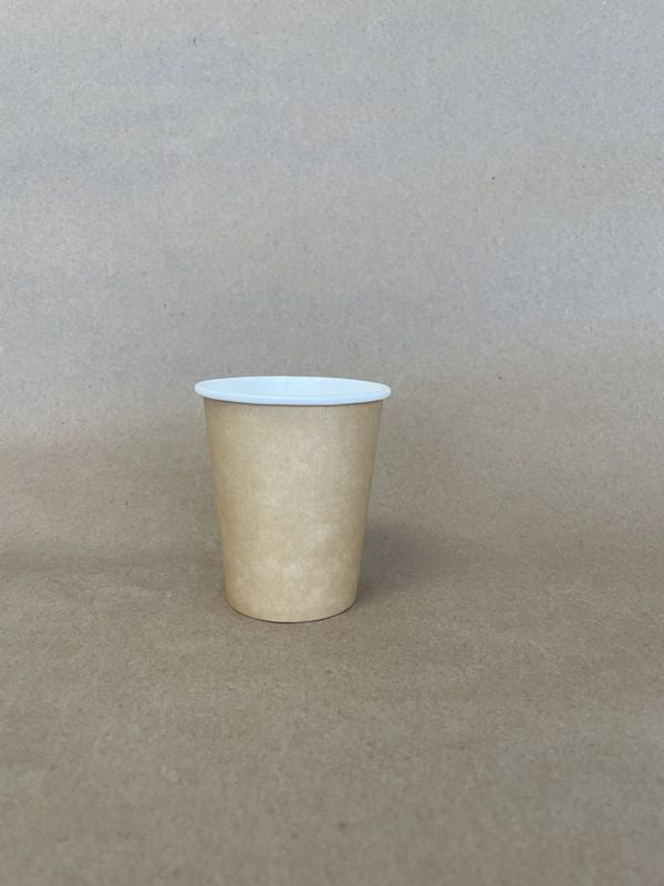 Kraft Plain Single Wall Hot Cup - 8/12/16 oz - 1000cs BPI - Disposable Take Away Food Packaging - Canadian Distribution