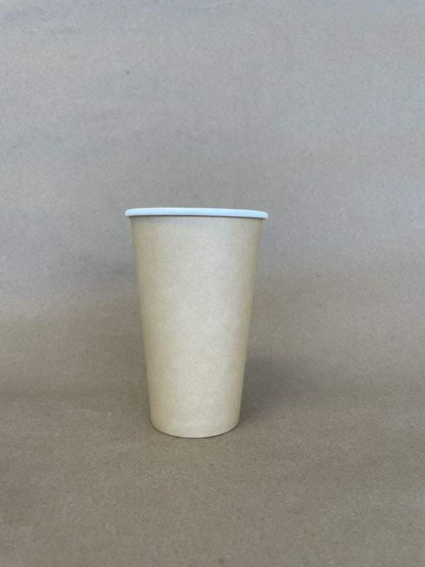 Kraft Plain Single Wall Hot Cup - 8/12/16 oz - 1000cs BPI - Disposable Take Away Food Packaging - Canadian Distribution