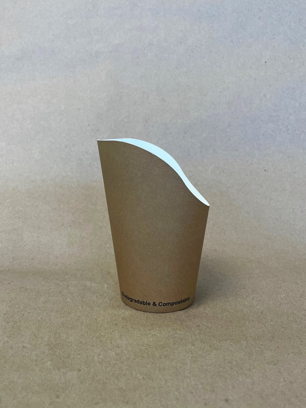 Kraft Chip Cup PLA Lined - 12/16 oz - 500cs/1000cs - Disposable Take Away Food Packaging - Canadian Distribution