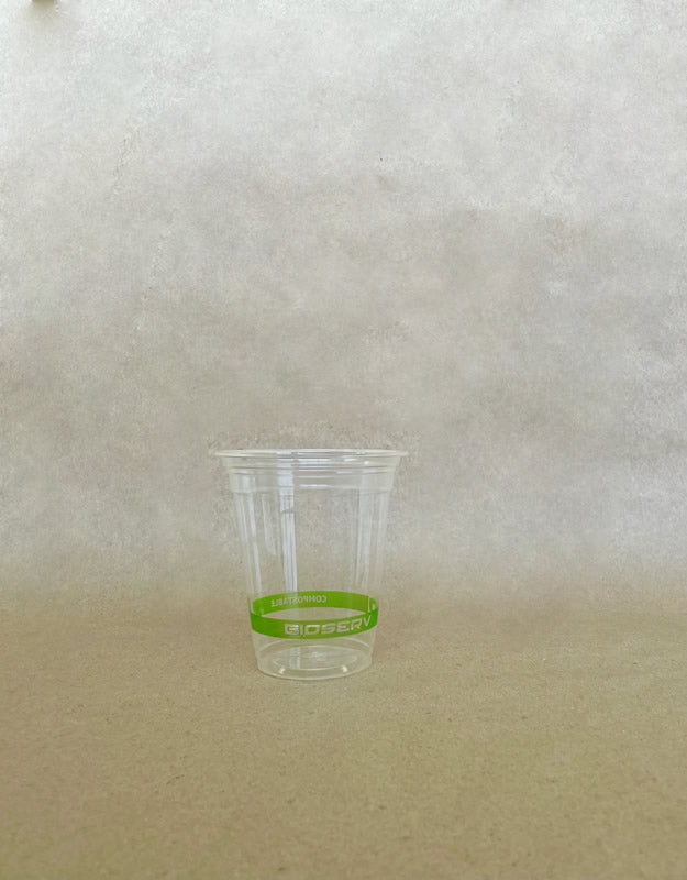 Squat Cold Cup PLA 95mm - 9/12/16/20 oz - 1000cs BPI - Disposable Take Away Food Packaging - Canadian Distribution