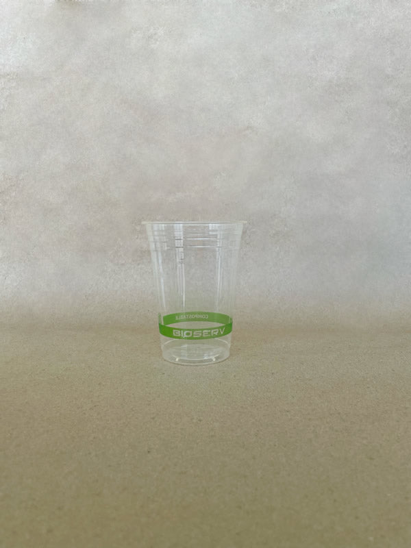 Squat Cold Cup PLA 95mm - 9/12/16/20 oz - 1000cs BPI - Disposable Take Away Food Packaging - Canadian Distribution