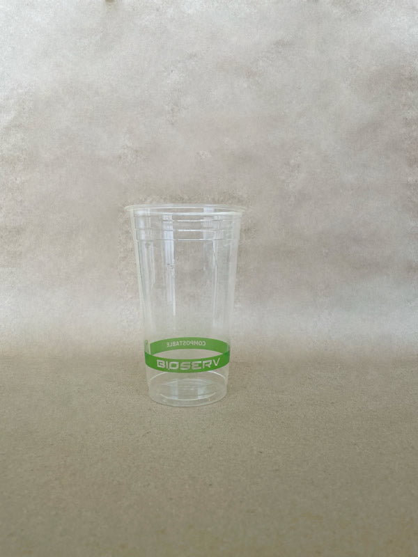 Squat Cold Cup PLA 95mm - 9/12/16/20 oz - 1000cs BPI - Disposable Take Away Food Packaging - Canadian Distribution