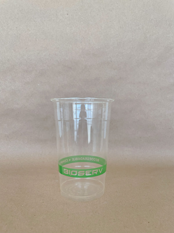Green Label PLA Soft Serve Cold Cup 96mm - 10/12/16/20 oz - 1000cs BPI - Disposable Take Away Food Packaging - Canadian Distribution