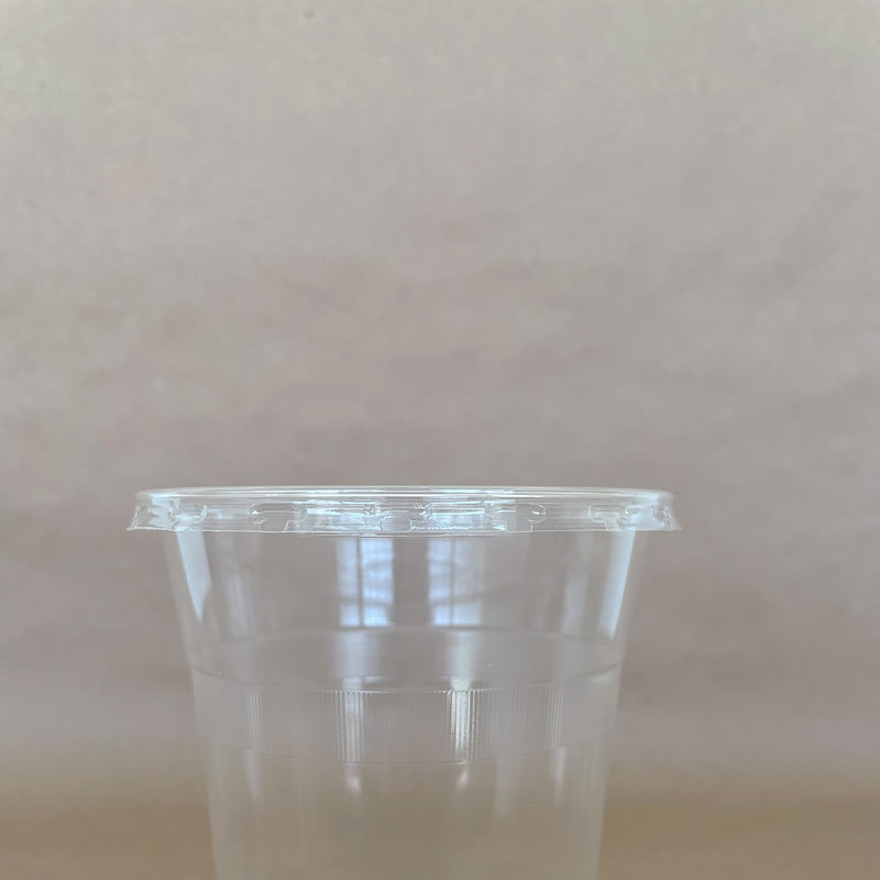 PLA Flat W/Hole Cold Cup Lid 76mm 1000cs BPI - Disposable Take Away Food Packaging - Canadian Distribution