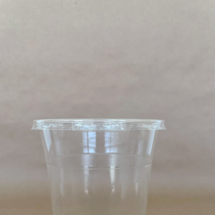 PLA Flat W/Hole Cold Cup Lid 76mm 1000cs BPI - Disposable Take Away Food Packaging - Canadian Distribution