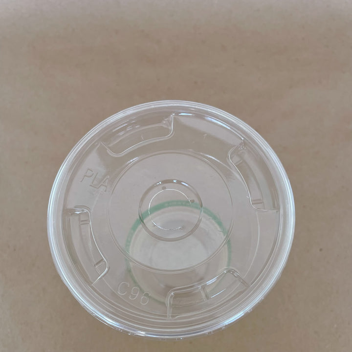 PLA Flat W/Hole Cold Cup Lid 76mm 1000cs BPI