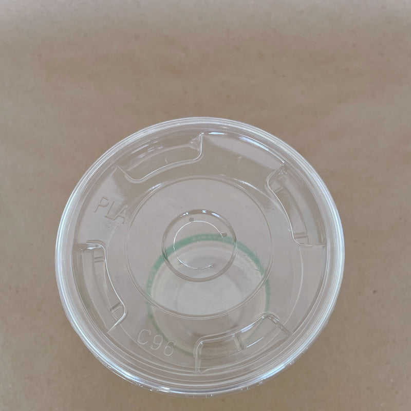 PLA Flat W/Hole Cold Cup Lid 76mm 1000cs BPI