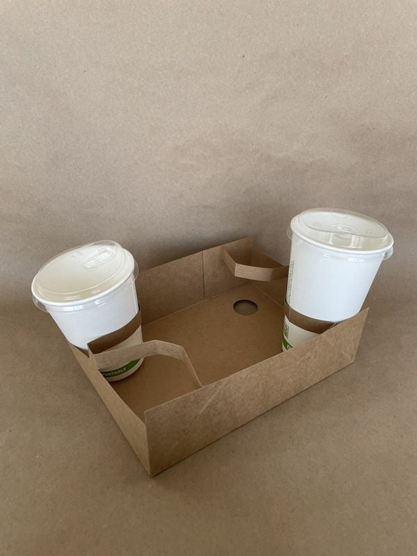 9.38" x 6.63" x 2.63" Kraft Strap Tray 300cs - Disposable Take Away Food Packaging - Canadian Distribution