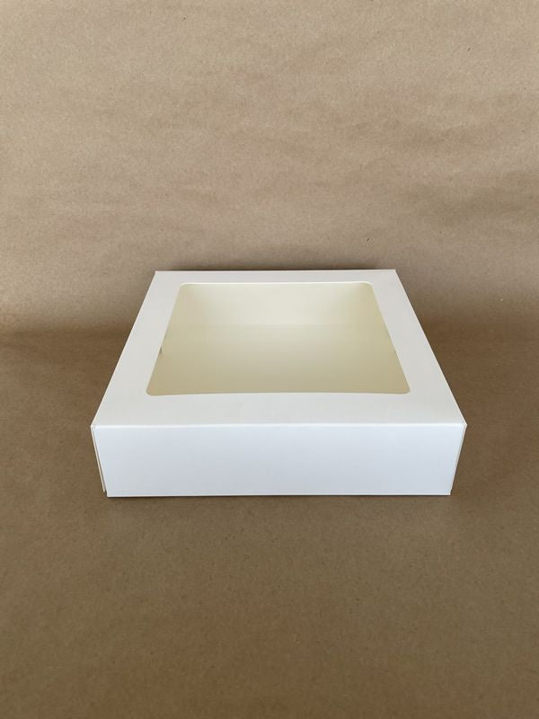 White PLA Window Box 10" x 10" x 2.5" 100 per case 