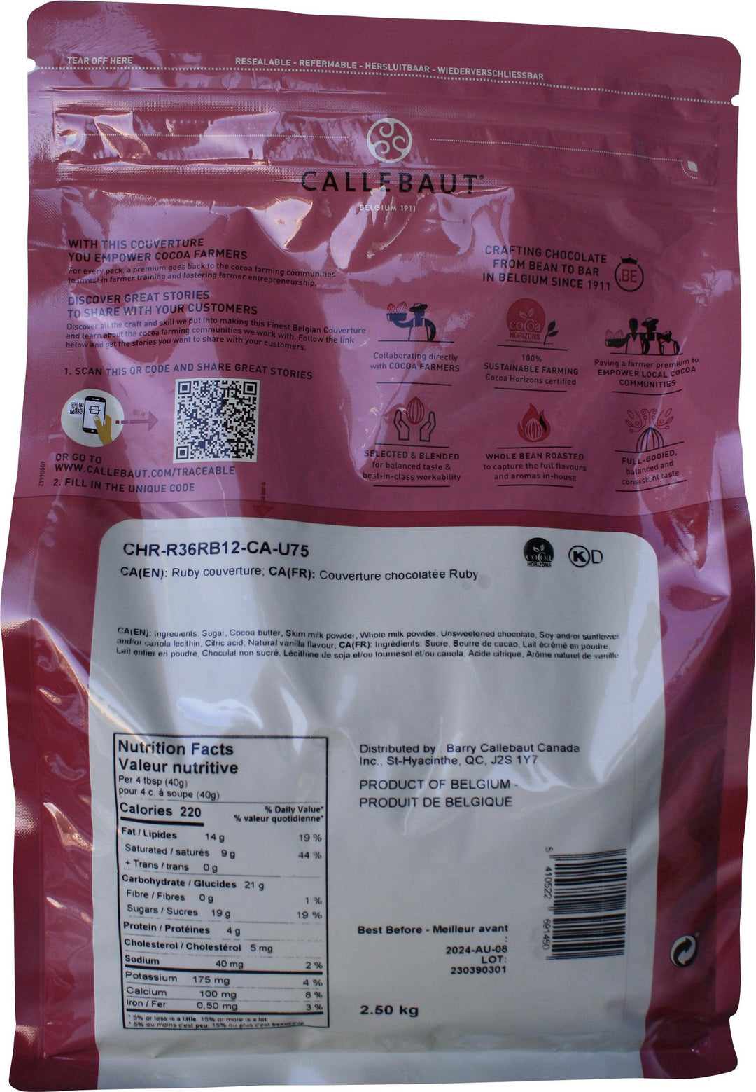 Callebaut - Ruby Couverture Callets - RB1