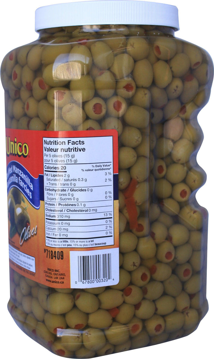 Unico - Olives - Manzanilla - Stuffed - 4 Lt