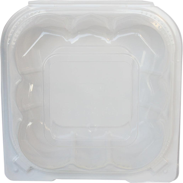 CLR - Value+ - YR661W-V- PP Hinged Cont.- 6x6x3"- White w/Clear Lid