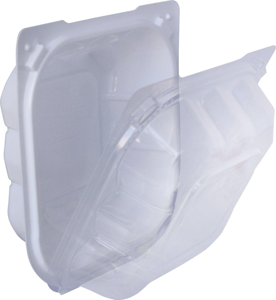 CLR - Value+ - YR661W-V- PP Hinged Cont.- 6x6x3"- White w/Clear Lid