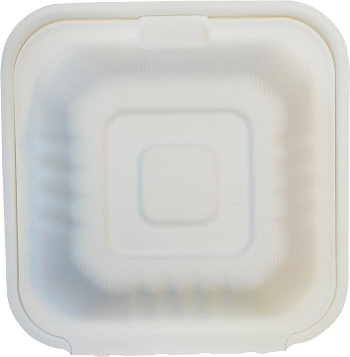 Eco-Craze - 6x6 Bagasse Clamshell Container