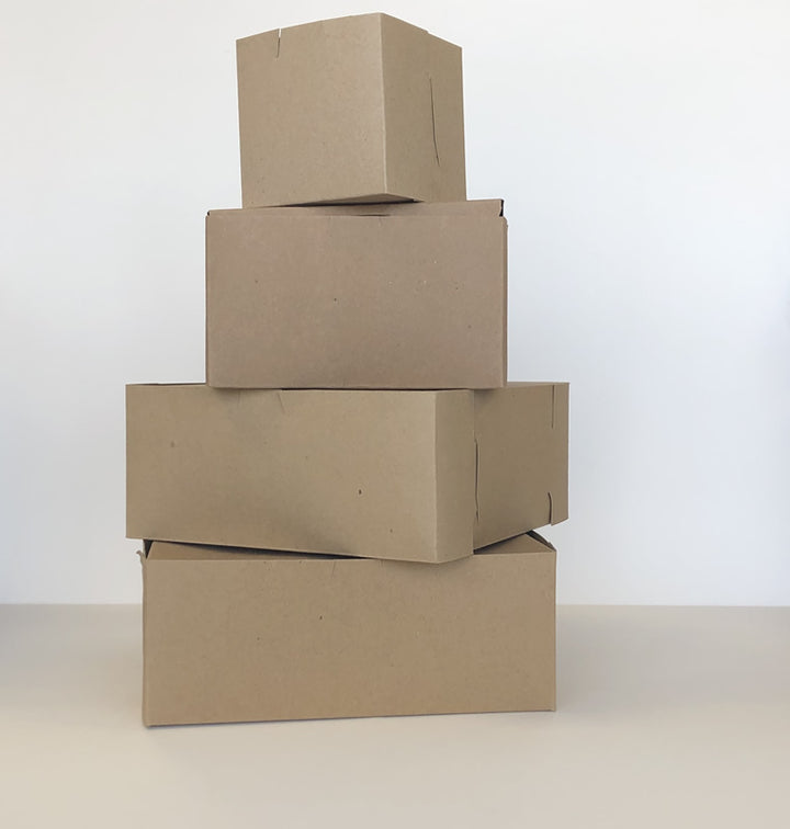 Kraft Box 14" x 14" x 6"  50 per bundle - Disposable Take Away Food Packaging - Canadian Distribution
