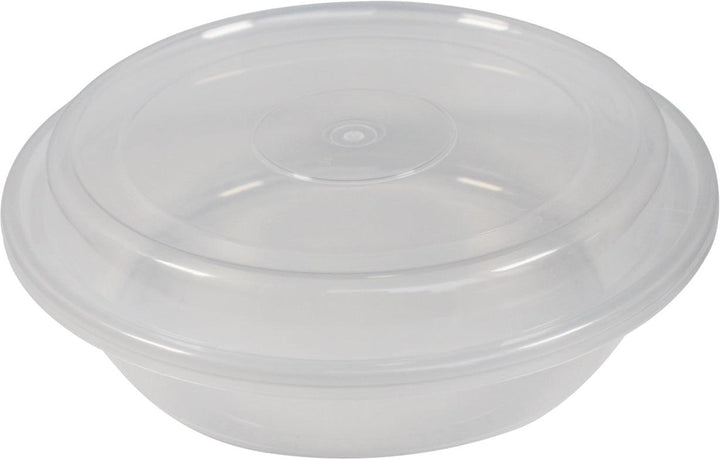 Rhino - Heavy 7" Round PP Combo Container - Clear