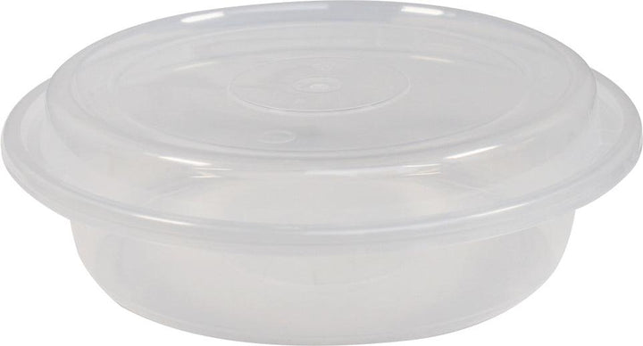 Rhino - Heavy 7" Round PP Combo Container - Clear