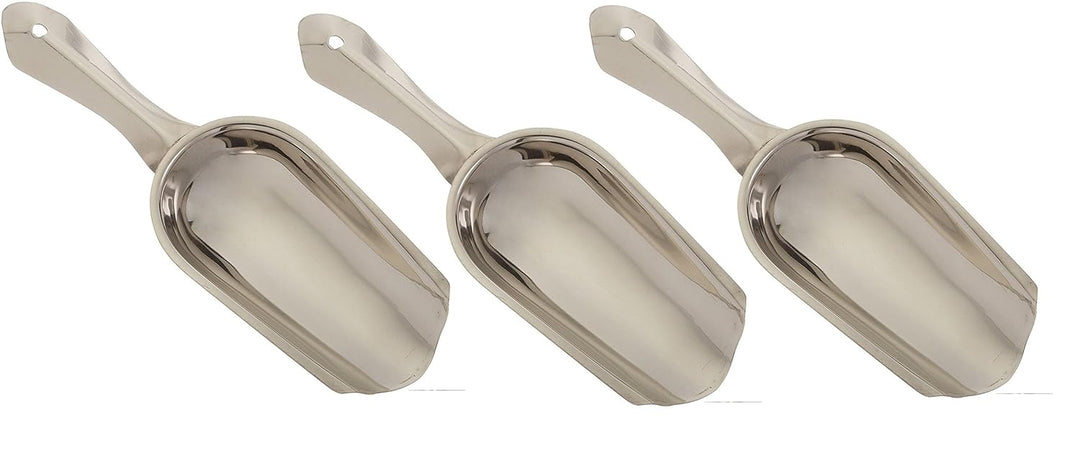 4 oz Ice Scoop, Stainless Steel - Set of 3 - IS-4 - Winco