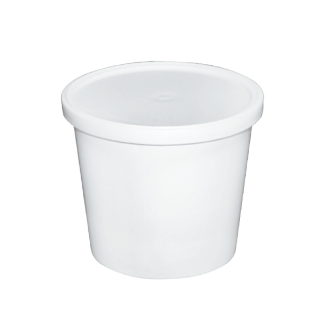 Ice Cream Paper Cups - Single Serve 8 oz Paper Cups with Plastic Lids Combo Pack - 1000 Cups and 1000 Lids - Ships free within Canada