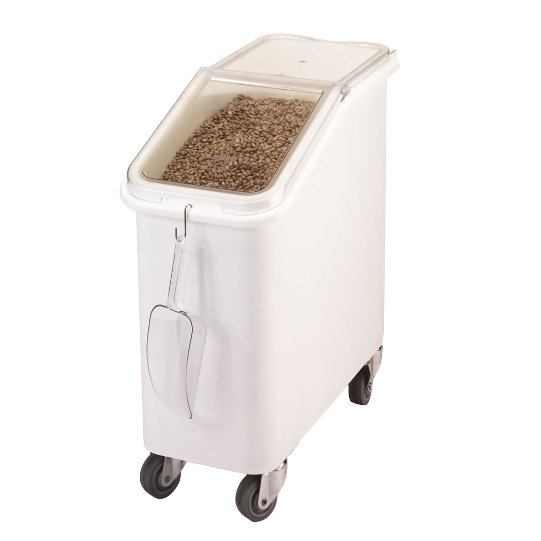 Image of Cambro White Slant Top 21 Gal Ingredient Bin with Clear Cover - IBS20148 - Ships Free Within Canada - Restaurant Equipment and Smallwares - Canadian Distribution