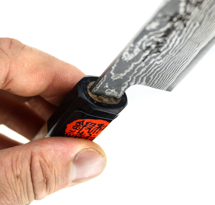 Couteau de cuisine japonais en acier damassé R2 de Shigeki Tanaka, 135 mm