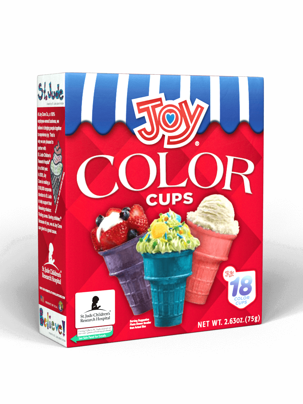 Case of JOY CONE - Color Cups - 12x18 EA - Canadian Distribution
