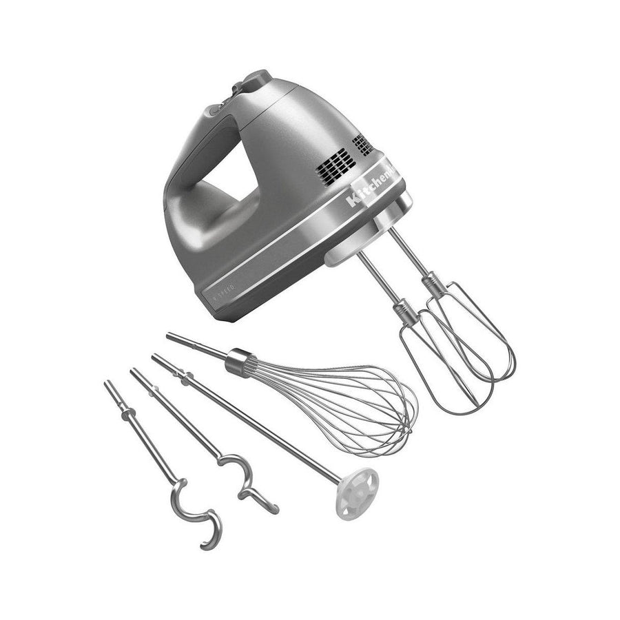 KITCHENAID 9 Speed Deluxe Hand Mixer, Contour Silver