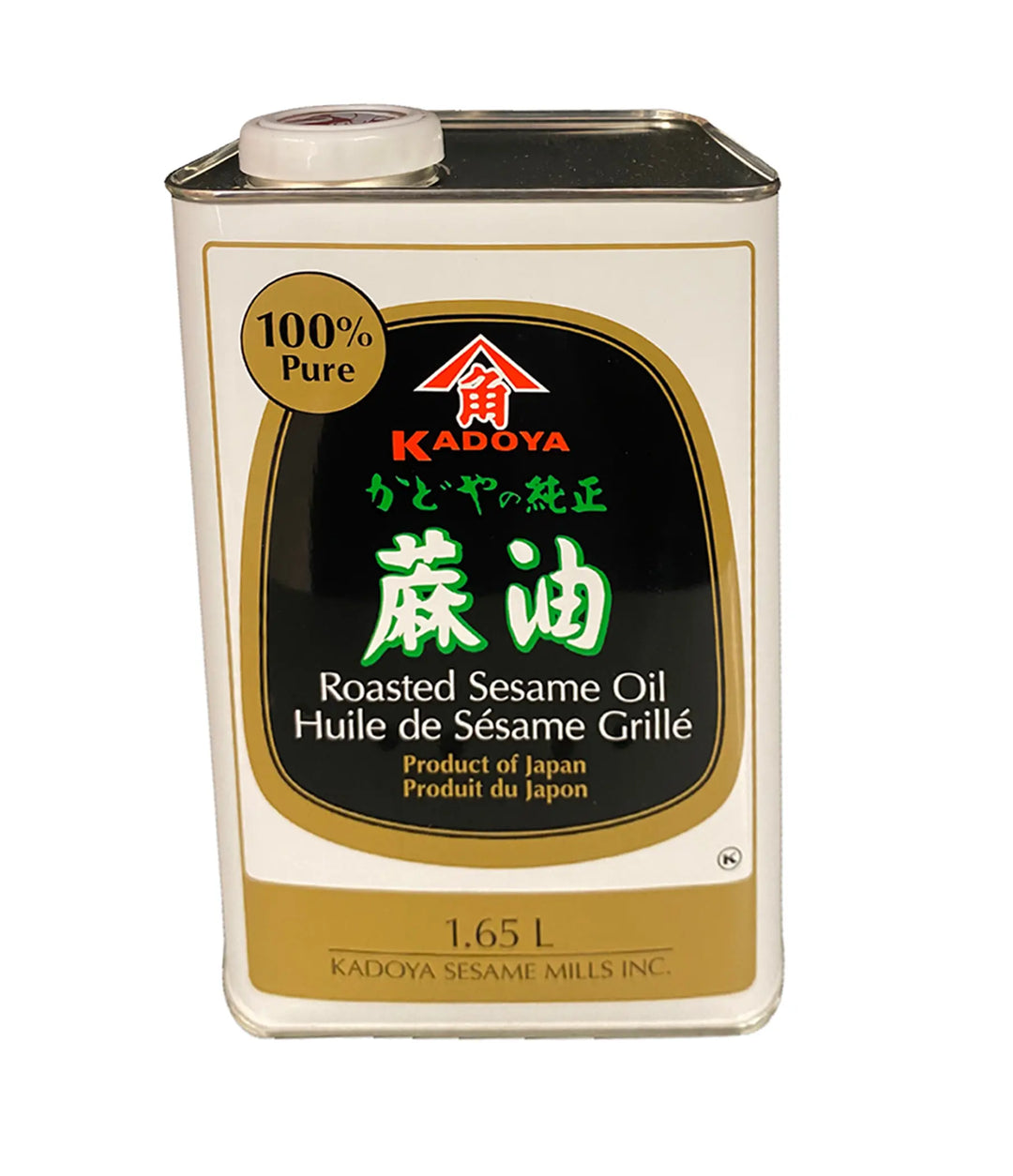 Case of Oil Sesame Pure - 10 x 1.65 L (Case = 1 x 1.65 L) - Kadoya - Restaurant and Foodservice Ingredients - Canadian Distribution