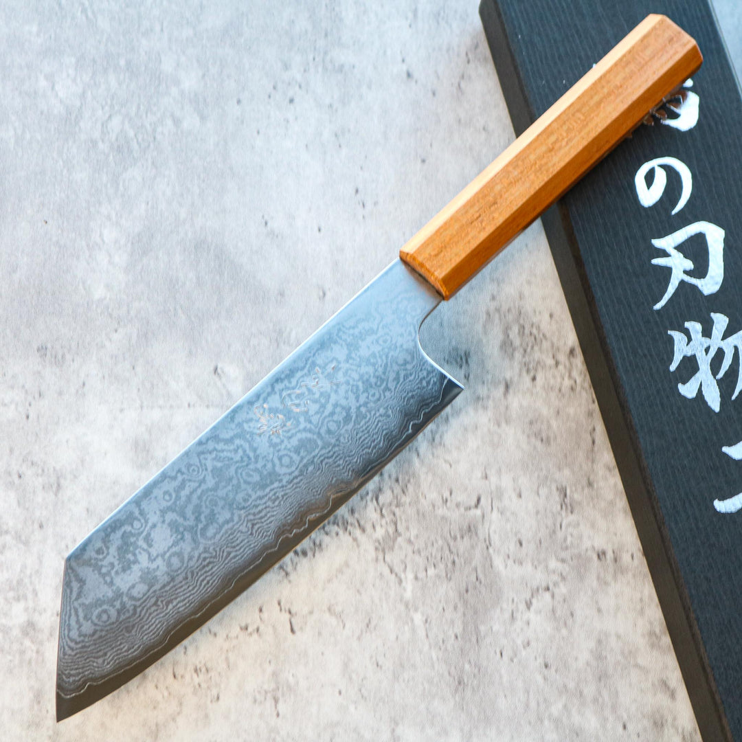 Kenshiro Hatono Ginsan Damas Bunka 180 mm Zelkova 