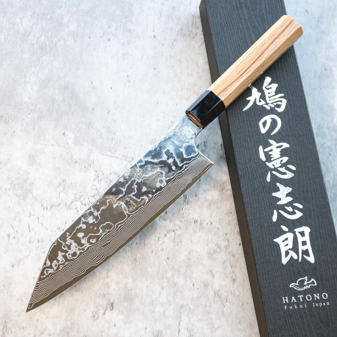 Kenshiro Hatono STRIX Damas Gyuto 210 mm Chêne 