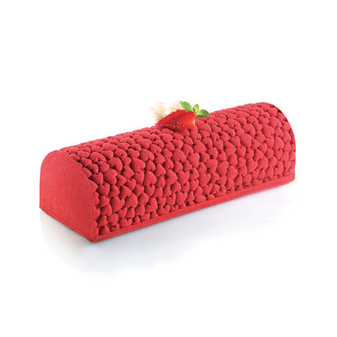 SILIKOMART Tex08 Love Bûche Texture Silicone Mat 250 x 185 x 6 mm - Canadian Distribution - Ships Free Within Canada on Orders Above CAD $199