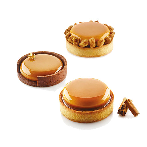 SILIKOMART Round Tart Ring Kit 80 (Silicone Moulds + Rings)