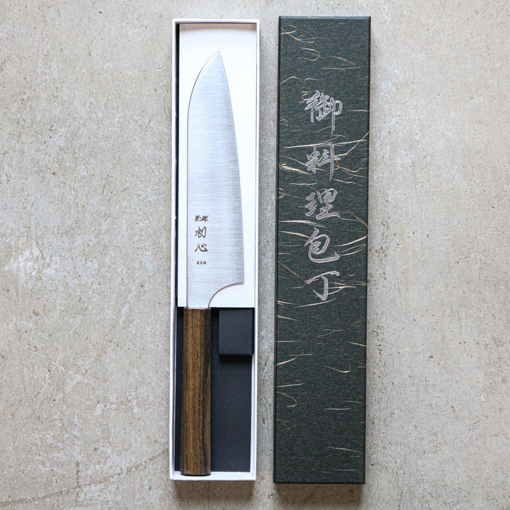 Hatsukokoro Hayabusa AO Migaki Santoku 180 mm