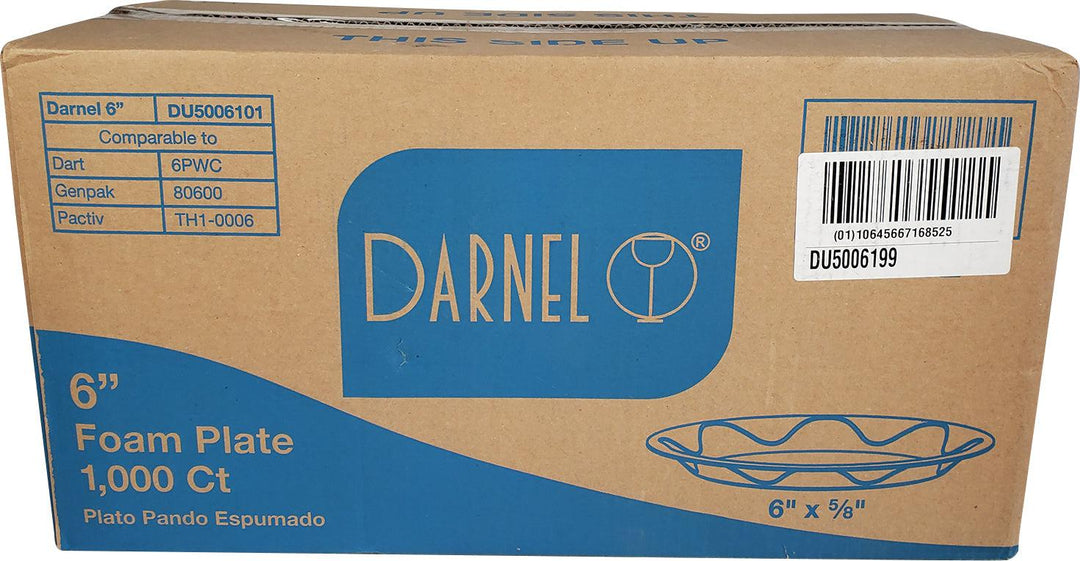 Darnel - 6" foam plate - Black