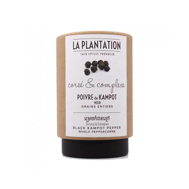 Black Kampot Pepper – Organic Whole Peppercorns by La Plantation - Canadian Distribution - Ships Free Within Canada on Orders Above CAD $199