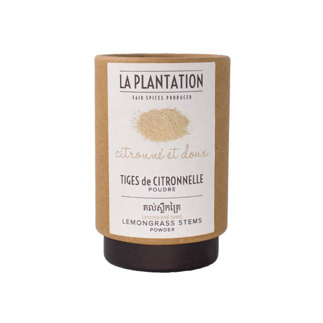 LA PLANTATION Organic Lemongrass Powder, 50g - Canadian Distribution - Ships Free Within Canada on Orders Above CAD $199